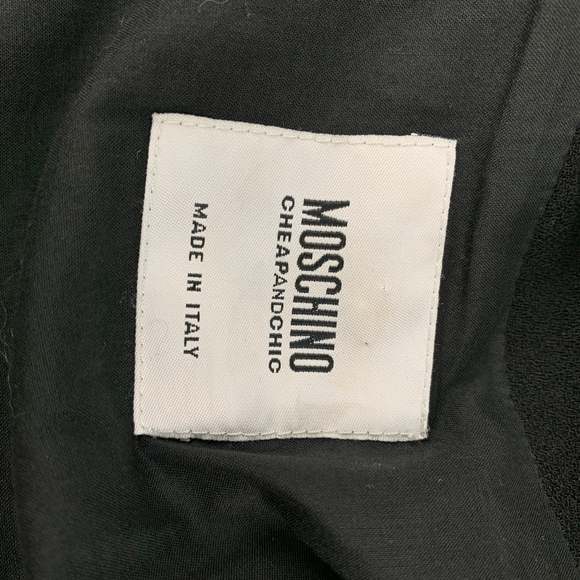 Vintage CHEAP and CHIC by MOSCHINO Black Wool Applique Jacket - Picture 7 of 7